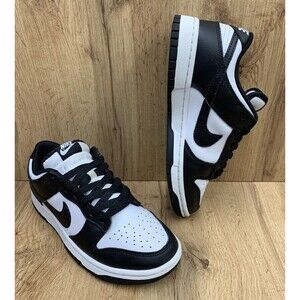 Nike Women's Dunk Low Sneakers Retro Black White Panda Lace Up Size 8 DD1503-101